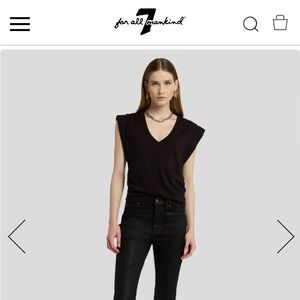 7 for all man kind coated black jeans 25